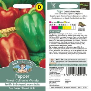 UK/FO-PEPPER (Sweet) California Wonder