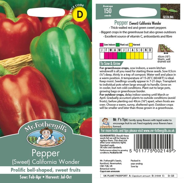 UK/FO-PEPPER (Sweet) California Wonder